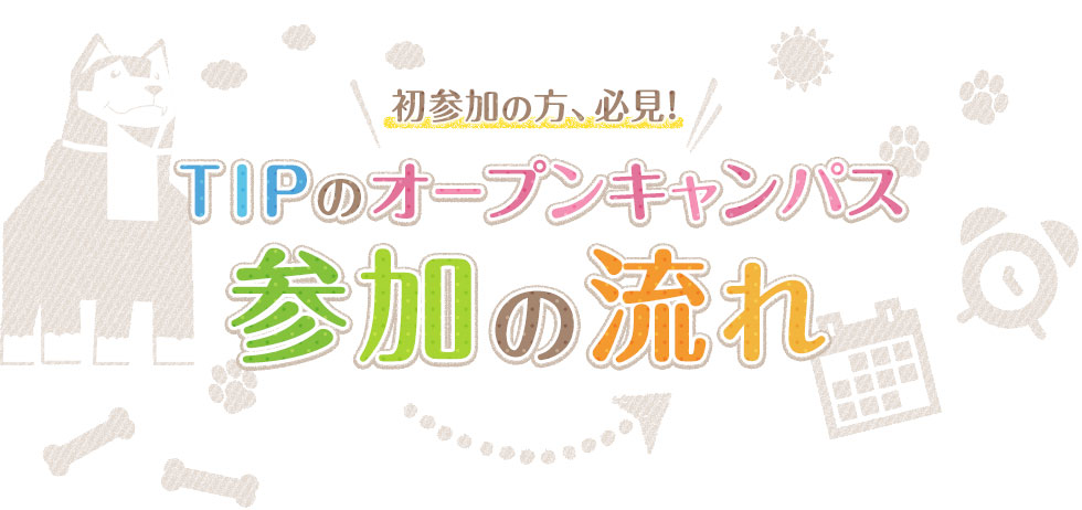 初参加の方、必見! TIPのオープンキャンパス 参加の流れ